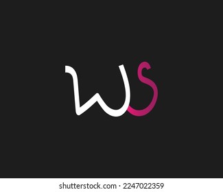 creative letter WS logo design vector template