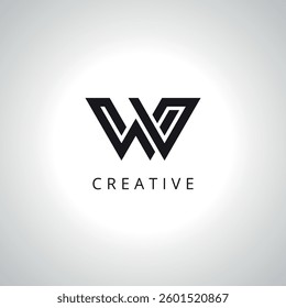 Creative Letter WV VW Monogram Logo Template With Vector Eps.