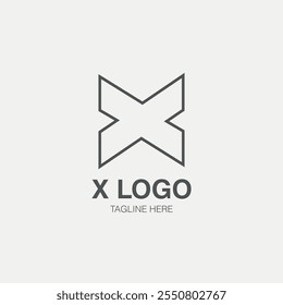 Letra Criativa X Abstract Logo Ícone Design Vetor Modelo Tecnologia Emblema Logotipo