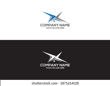 Creative Letter X Building Property Home Template for a Company.