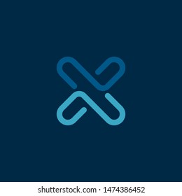creative letter X logo design template