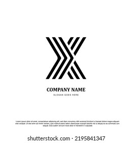 Creative letter X logo design vector