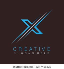Creative letter X logo design vector image download today