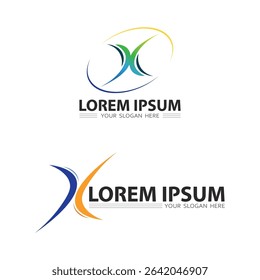 Creative Letter X Logo Design with Geometric