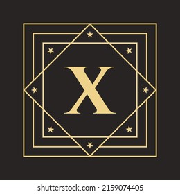 Creative Letter X Logo with Elegant and Stylish Luxury Concept. Initial X Letter Luxurious Logo Template