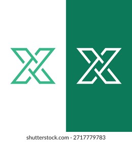 Letra Criativa X Tipografia logotipo design Ilustração Stock Vetor.