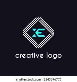 creative letter xe for logo company design