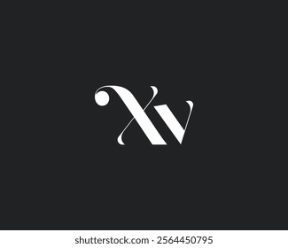 creative letter XV logo design template for company