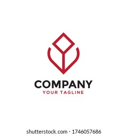 Creative Letter Y Logo design vector template Linear. Type Character Symbol Logotype.