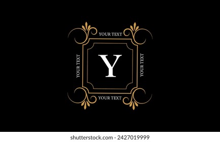 Creative letter Y logo emblem. Monogram for company branding, business, sign, heraldry, label.