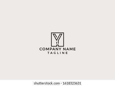 Creative Letter Y Logo Icon Minimal Unique Design with Black and White Color in Vector Editable File.