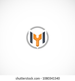 Creative Letter Y M Design Vector