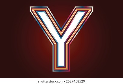 Creative Letter Y Monogram Design in Modern Style Vector Illustration