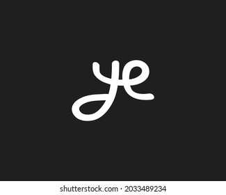 Design-Vektorgrafik-Vorlage für kreativen Buchstaben YE-Logo