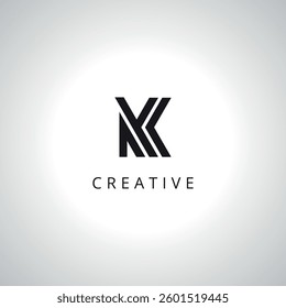 Creative Letter YK KY Monogram Logo Template With Vector Eps.