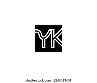 vector de diseño del logotipo YK de letra creativa
