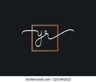 Creative Letter YR Signature Logo Template Vector