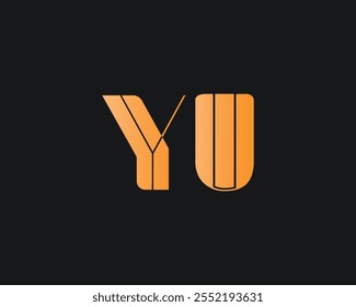creative letter YU logo design for company