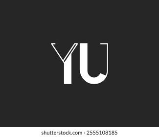 creative letter YU logo design template