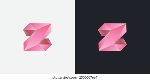 Creative letter z abstract gradient icon logo design