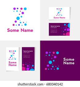 Creative Letter "Z" design on The Business Card Template.Vector Graphic. Vector graphic design elements for your company logo.