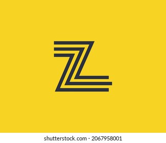 Creative letter Z graphic lines alphabet icon logo design