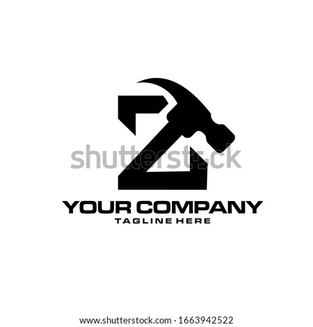 Creative Letter Z and hammer logo design inspiration