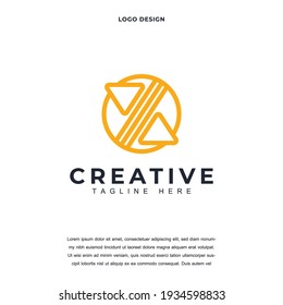 Creative Letter Z icon logo design vector illustration. Alphabet letter Z logo design color editable