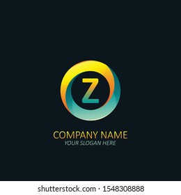 Creative letter Z logo with circle element