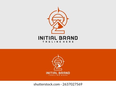 Creative Letter Z Logo with Compass Symbol	