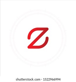 Creative Letter Z Logo Design Element. Circle concept symbol suitable for logo company.