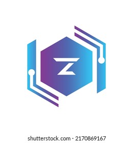 Creative Letter Z logo design with point or dot symbol