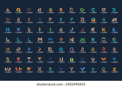 Carta creativa a a la colección de diseño del logotipo de z.