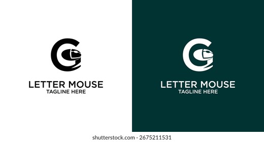 Creative letter from A to Z logo design with combination mouse logo design premium vector