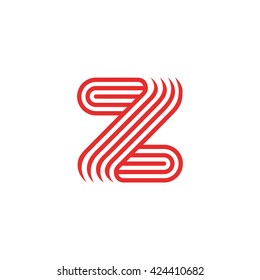 Creative Letter Z Logo design vector template Linear. Type Character Symbol Logotype.