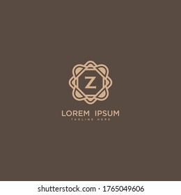 Creative letter Z logo icon vector design. Luxury jewelry frame gem edge logotype. Print monogram initials stamp sign symbol.