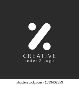 Creative Letter Z Logo with Shape and Dark Concept