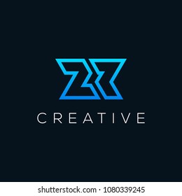 Creative Letter Z R Design Vector