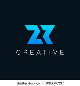 Creative Letter Z R Design Vector