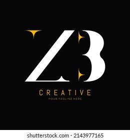 Creative letter zb logo design. zb vector template business company logo design.