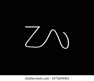 creative letter ZN logo design vector template