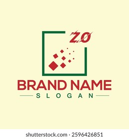 Creative letter ZO unique logo design vector and Illustration