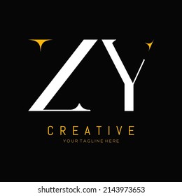 Creative letter zy logo design. zy vector template business company logo design.