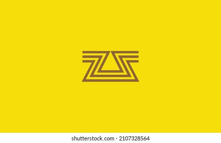 Creative letter ZZ graphic lines alphabet icon logo design