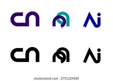 Creative Letterform Logo Collection vector