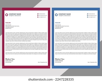 creative letterhead business modern design template