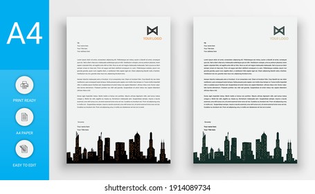 Plantilla de diseño de membrete creativa