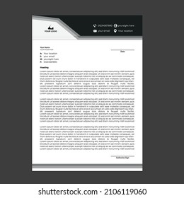 Creative letterhead design template vector