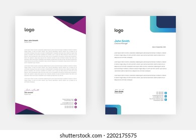 
Creative letterhead , Elegant and minimalist style letterhead template design,A4 sizes