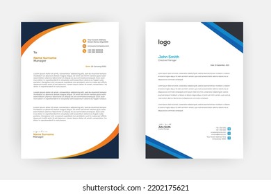 
Creative letterhead , Elegant and minimalist style letterhead template design,A4 sizes